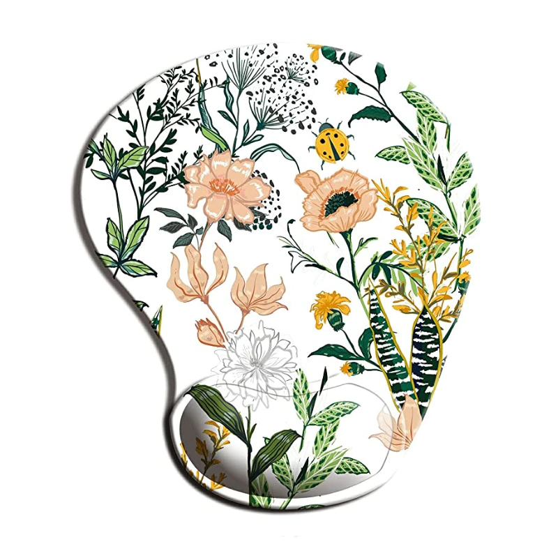 Ergonomic Silicone Wrist Rest Home Office Floral Mouse Pad Mouse Pads & Wrist Rests