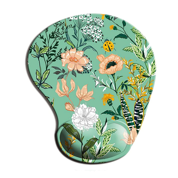 Ergonomic Silicone Wrist Rest Home Office Floral Mouse Pad Mouse Pads & Wrist Rests