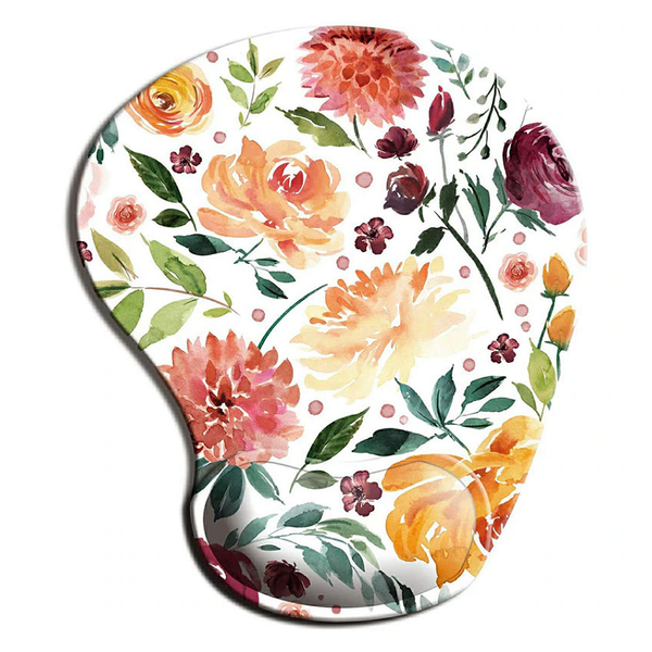 Ergonomic Silicone Wrist Rest Home Office Floral Mouse Pad Mouse Pads & Wrist Rests