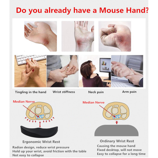 Ergonomic Silicone Gel Mouse Wrist Rest Gaming Accessories Mouse Pads & Wrist Rests