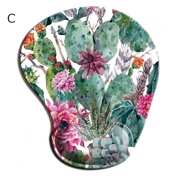 Ergonomic Silicone Wrist Rest Home Office Floral Mouse Pad Mouse Pads & Wrist Rests