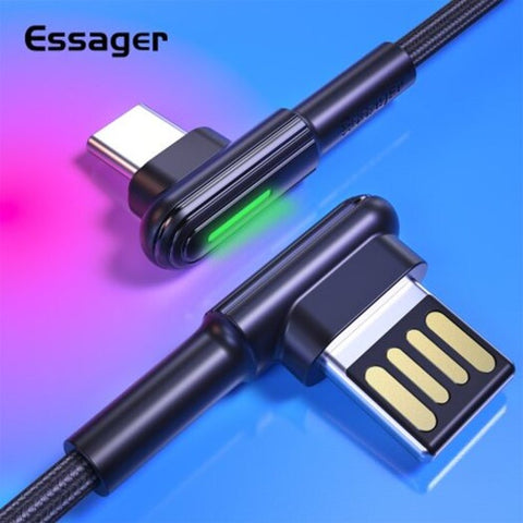 2M 3A Fast Charging Usb Cable For Samsung Xiaomi Type Mobile Phone Charger Cord Black 0.5M1.64Ft