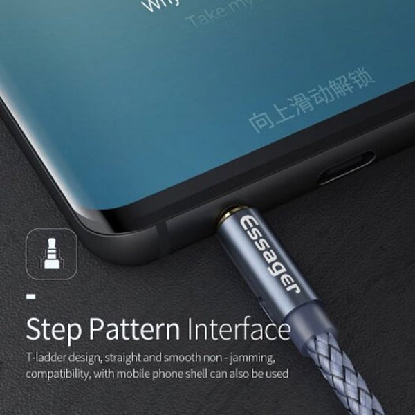 3.5 Jack Aux Cable Wire Audio For Car Headphone Adapter 3.5Mm Cord 0.5M1.64Ft Gray Cables & Adapters