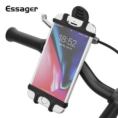 Bicycle Phone Holder Universal Motorcycle Mobile Bike Mount Bracket For Xiaomi Black
