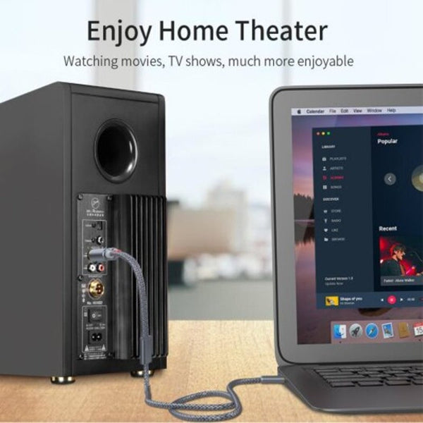 Jack 3.5Mm Rca Male To 2 Female Aux For Tv Dvd 0.5M1.64Ft Gray Video Cables & Adapters