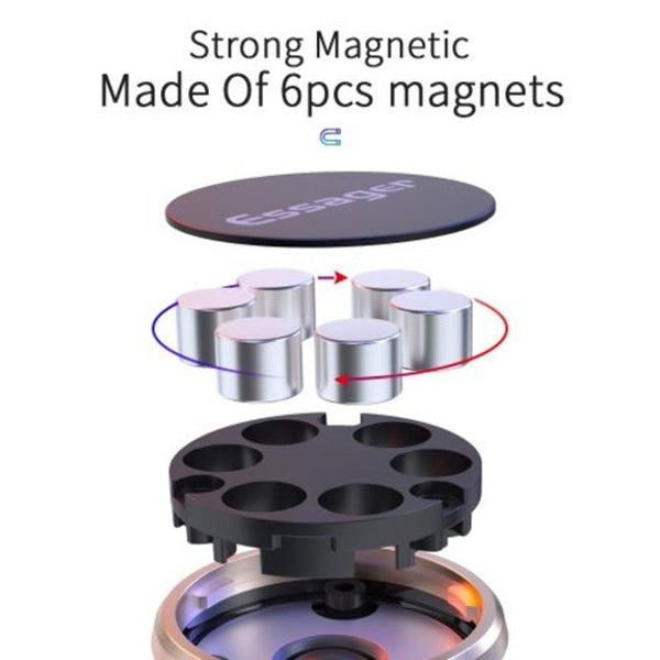 Magnetic Car Phone Holder For Iphone Xiaomi Mi 9 Mobile Mount Silver Mounts & Holders