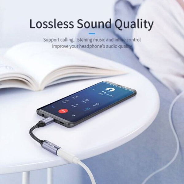 Usb Type C To 3.5 Mm Jack Female Adapter For Headphone Headset Aux Huawei Dark Gray Cables & Adapters