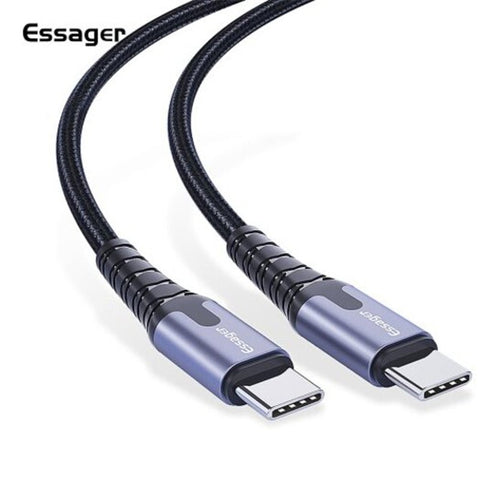 Usb Type C To Cable For Samsung S9 Oneplus 7 Pro Quick Charge 4.0 Pd Fast Charging Deep Gray 0.5M1.64Ft