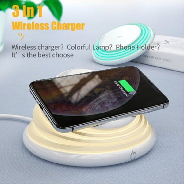 Fast Qi Wireless Charger For Iphone 11 Pro Xs Xiaomi Samsung Pad Dock Station Phone Holder Universal Chargers & Cradles