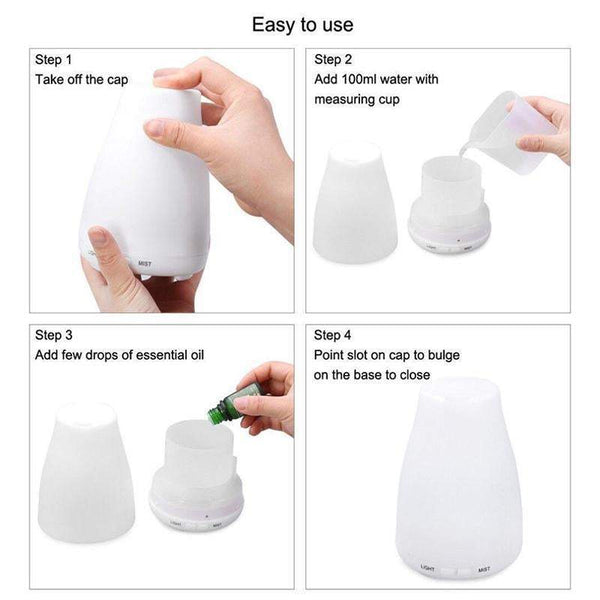 Colour Changing Essential Oil Diffuser Ultrasonic Humidifier Led Light Aromatherapy