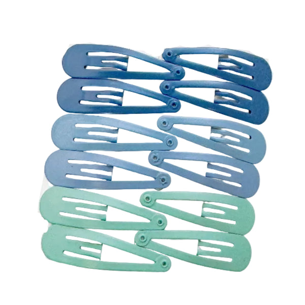 Essential Snap Hair Clips Black 12 Pieces Hair Accessories
