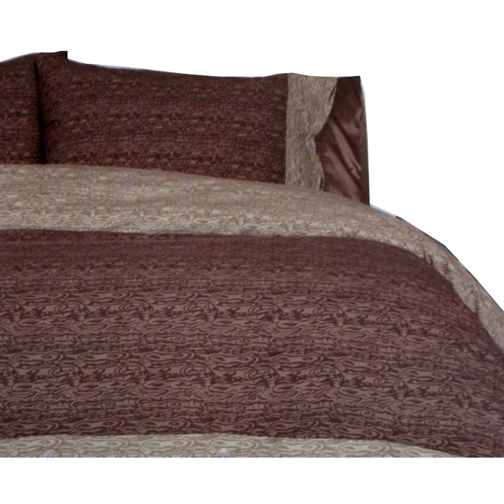 Essentially Home Living Moray Chocolate Quilt Cover Set Double Quilt Covers
