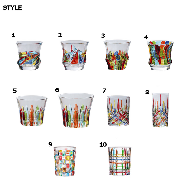 Enamel Colourful Whisky Glass Drinking Tumbler Glassware & Drinkware