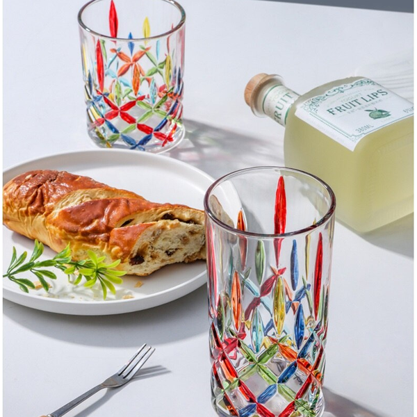 Enamel Colourful Whisky Glass Drinking Tumbler Glassware & Drinkware
