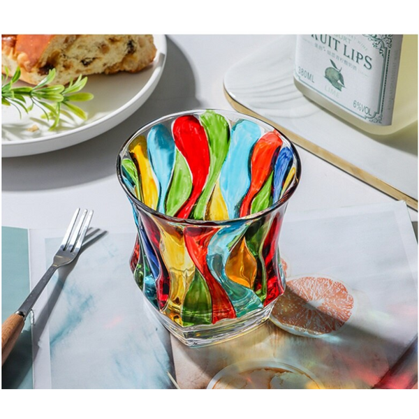 Enamel Colourful Whisky Glass Drinking Tumbler Glassware & Drinkware