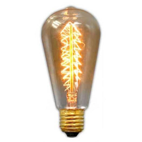 Everflower E27 40W St64 Winding Edison Retro Decorative Light Bulb Transparent Ac220 240