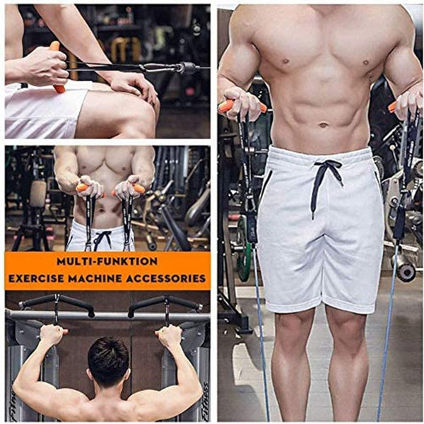 Exercise Handles Training Grip Pull Up For Cable Machines Resistance Bands Bars Barbells