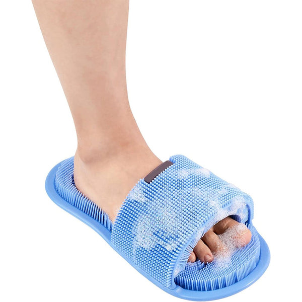 Exfoliating Shower Feet Foot Scrubber Massager Cleaner Washer Slipper Brush