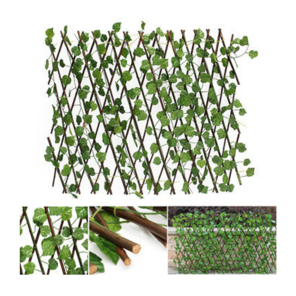 Expandable Artificial Ivy Leaf Fence Garden Patio Decorations Screen Trellises