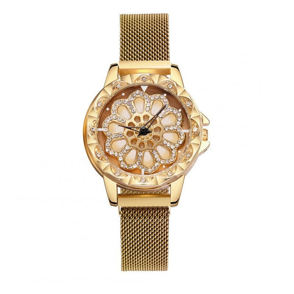Veile Studios Fashion Luxury Hollow Mag Net Quartz Ladies Mesh Wrist Watch Watches