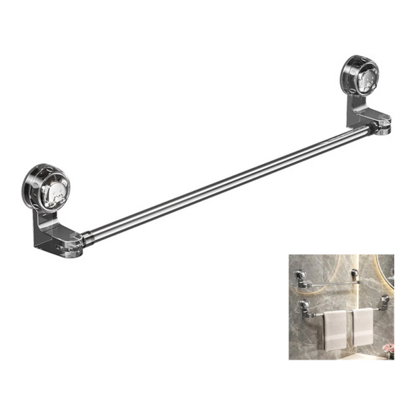 Extendable Towel Rail 30 60 Cm Bathroom Rack Suction Cup Without End Caps For Kitchen Rotating Corner Wall Mounted Towel Racks