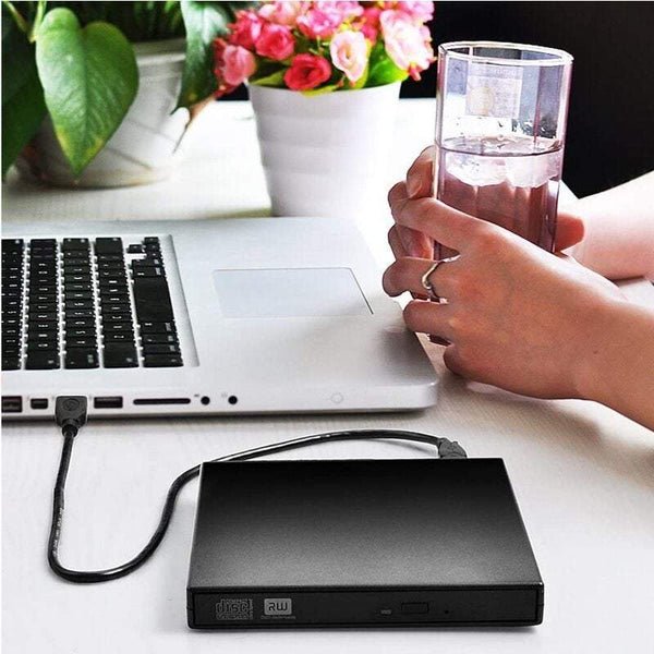 External Cd Dvd Drives Blingco Usb 2.0 Ultra Thin Retractable Rw Burner Writing Player Applicable To Laptop Desktop Computer Black