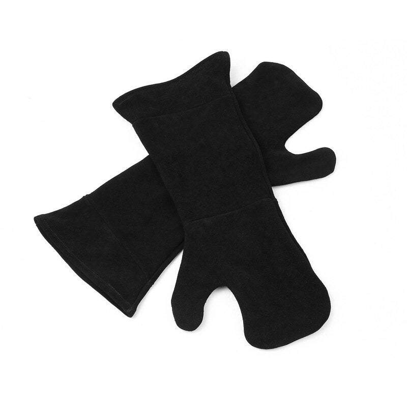 Extra Long Oven Mitts Barbecue Gloves Heat Proof Resistant Grill For Cooking Baking Grilling Black Oven Mitts & Potholders