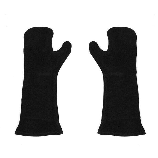 Extra Long Oven Mitts Barbecue Gloves Heat Proof Resistant Grill For Cooking Baking Grilling Black