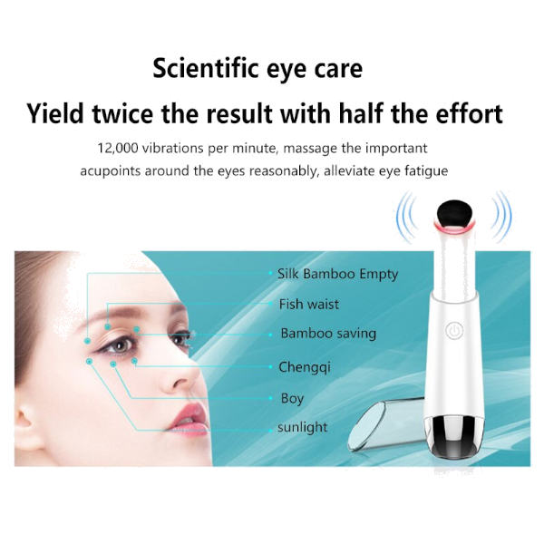 Facial Eye Massager With Heated Sonic Vibration Relieving Dark Circles Fatigue