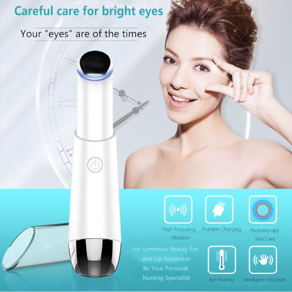 Facial Eye Massager With Heated Sonic Vibration Relieving Dark Circles Fatigue Massagers