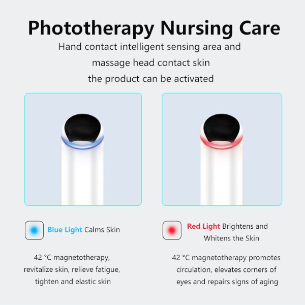 Facial Eye Massager With Heated Sonic Vibration Relieving Dark Circles Fatigue Massagers