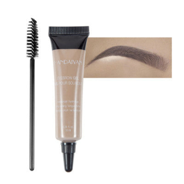 Eyebrow Makeup Henna Gel Black Brown Waterproof Durable Liquid Tint Brush Set Eyeliner