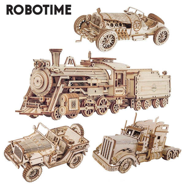 Rokr Train Model 3D Puzzle Toy Assembly Kit For Children Puzzles