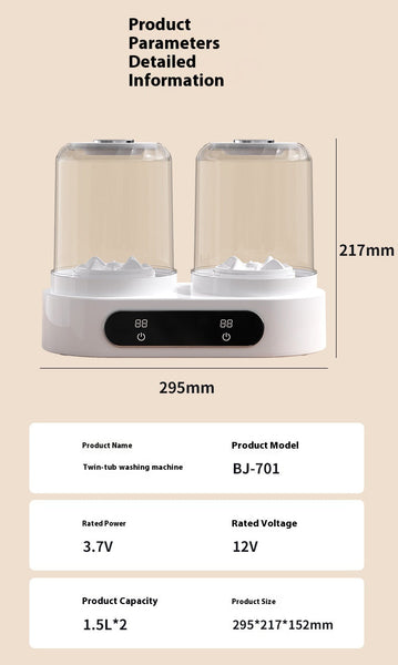 Plastic Double Bucket Mini Underwear Washing Machine Usb Powered Washing Machines