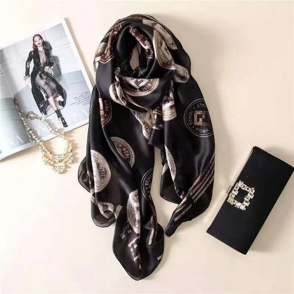Colourful Shawl Travel Silk Scarf Women's Accessories Scarves & Wraps