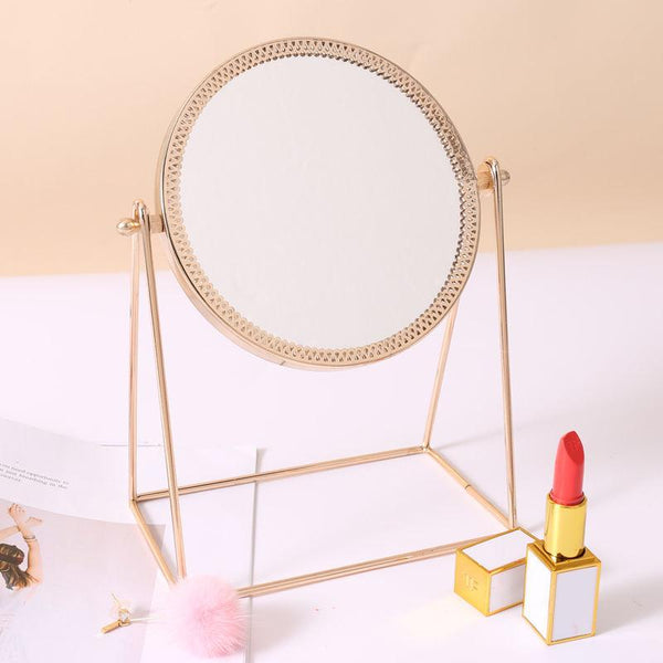 Golden Makeup Mirror Decor Desktop Table Makeup Mirrors