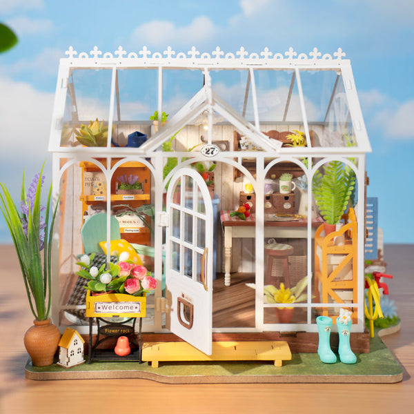 Rolife Mengyu Flower Miniature House Diy Building Toys With Led Light For Gifts Puzzles