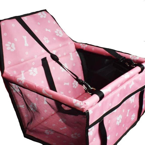 Pink Footprint Pet Dog Cat Waterproof Carrier Bag Seat Pad 45X30x25cm Pet Transport