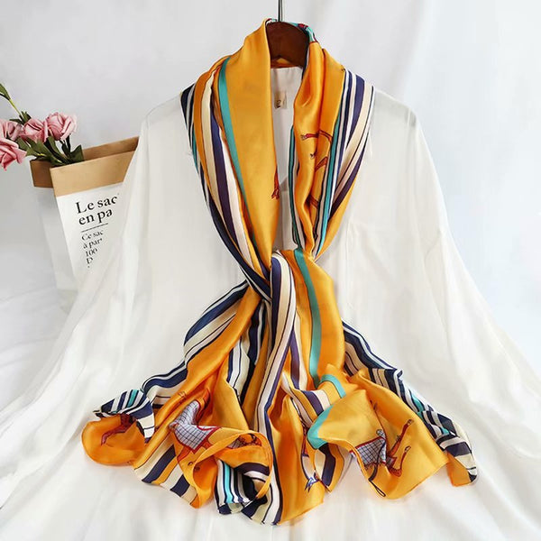 Colourful Shawl Travel Silk Scarf Women's Accessories Scarves & Wraps