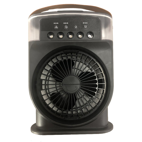 Usb Air Conditioner Cooling Fan With 5 Sprays 7 Color Light 600Ml Water Tank Mist Cooler Humidifiers Portable Air Conditioners