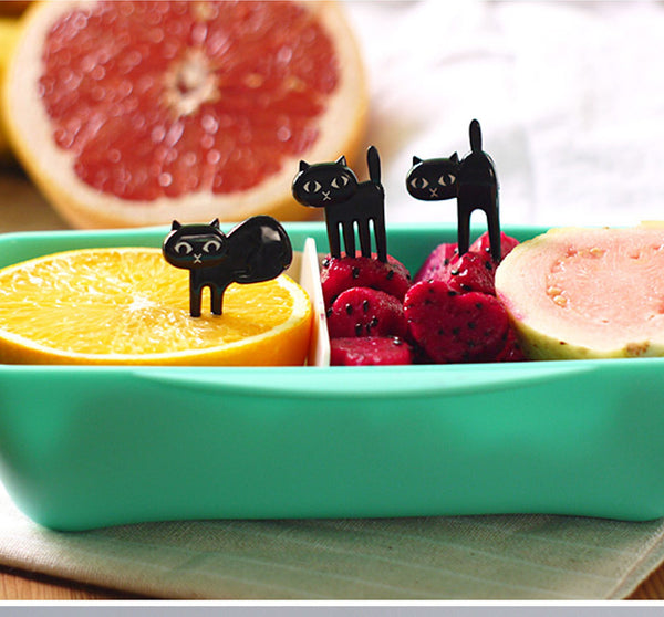 6Pcs/ Set Fruit Fork Snack Cake Dessert Food Stick Toothpick Decoration Bento Tableware