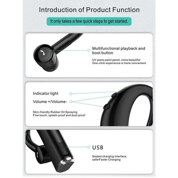 F680 Wire Less Bt Sports Headphones Circumferential Ear Hanging Design Compatible With Android / Ios Black Headsets & Earpieces