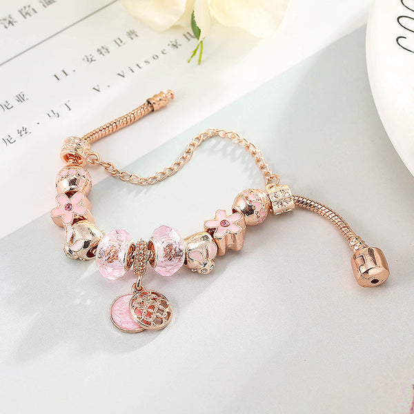 Veile Studios Fashion Love Geometric Rose Gold Bracelet Women's Jewellery Bracelets