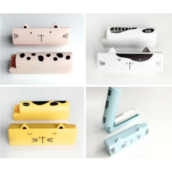 White Cartoon Roller Sticking Device For Pet Hair Dust Remove Dog Ne1 Lint Removers