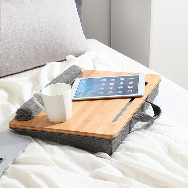 Small Bamboo Lazy Sofa Bed Lap Desk Tablet Holder