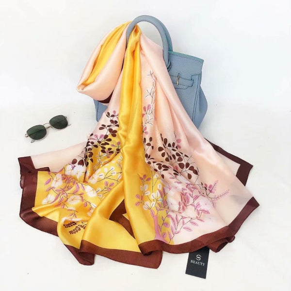 Colourful Shawl Travel Silk Scarf Women's Accessories Scarves & Wraps