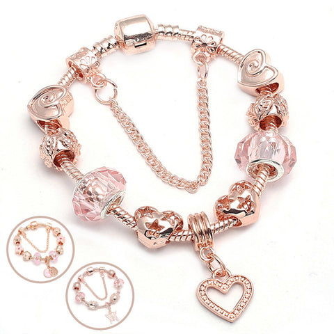 Veile Studios Fashion Love Geometric Rose Gold Bracelet Women's Jewellery Bracelets