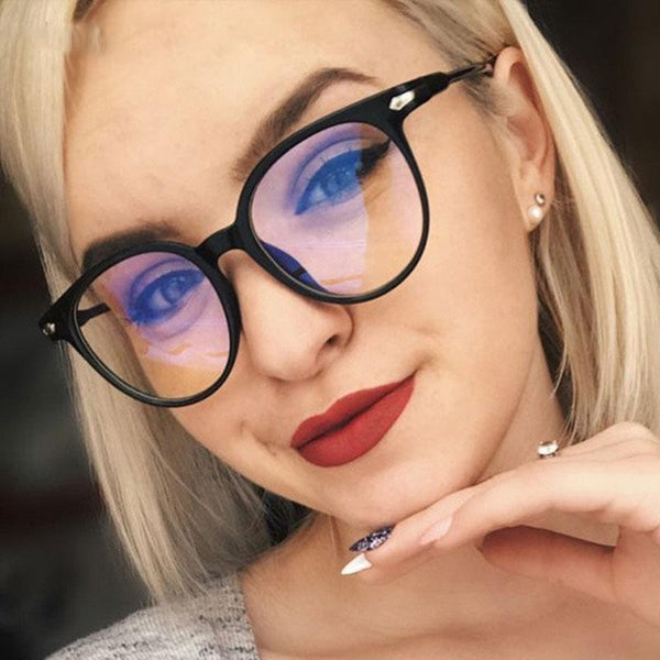 Women Glasses Frame Men Anti Blue Light Eyeglasses Vintage Round Clear Lens Optical Spectacle Eyeglass Frames