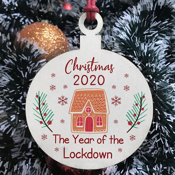 Lockdown Wooden Christmas Tree Ornaments 2020 Keepsakes