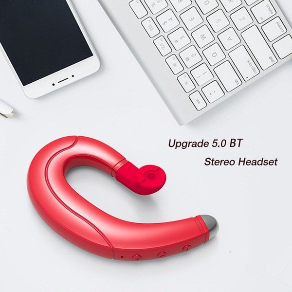 F88 Bluetooth 5.0 Headphones Business Wireless Earphone Handsfree Headset With Mic Earbuds Mini Smart Red